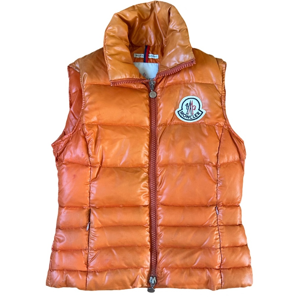 Moncler orange vintage women’s down vest